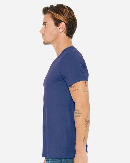 BELLA + CANVAS Unisex Triblend V-Neck Tee 3415 #colormdl_True Royal Triblend
