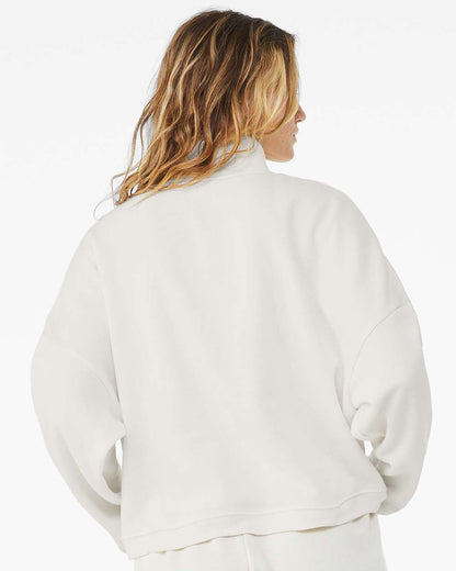 BELLA + CANVAS Women’s Sponge Fleece Half Zip Pullover 3953 #colormdl_Vintage White