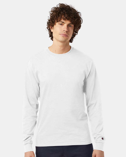 Champion Unisex Long Sleeve T-Shirt CC8C #colormdl_White