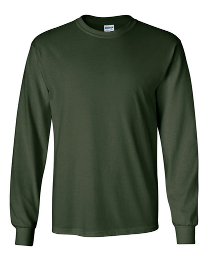 Gildan Unisex Ultra Cotton® Long Sleeve T-Shirt 2400 #color_Forest Green