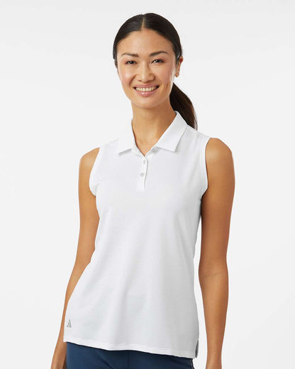 Adidas Women's Ottoman Sleeveless Polo A1005 #colormdl_White