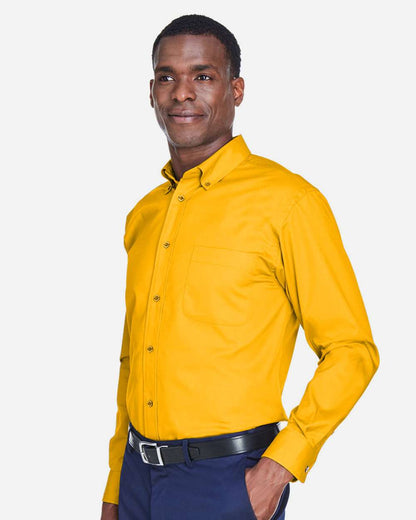 Harriton Men's Easy Blend™ Twill Shirt M500 #colormdl_Sunray Yellow