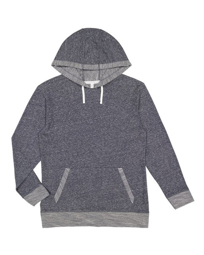 LAT Unisex Harborside Mélange French Terry Hoodie Sweatshirt 6779 #color_Navy Melange