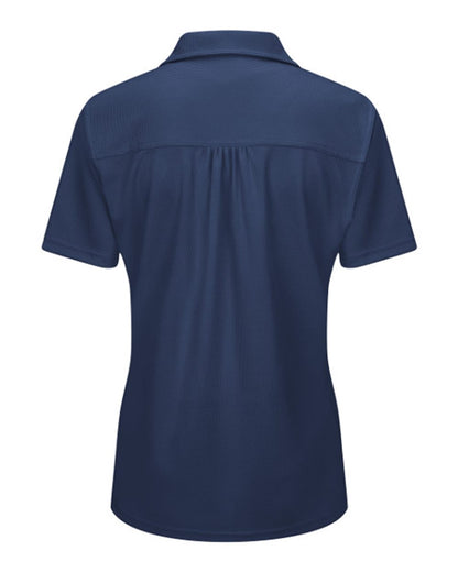 Red Kap Women's Performance Knit® Flex Series Pro Polo SK91 #color_Navy