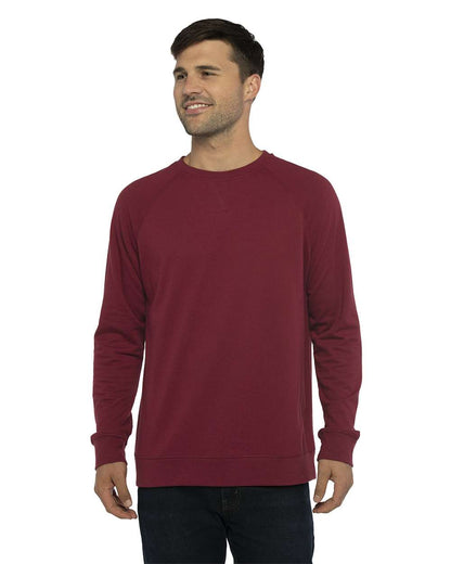 Next Level Unisex Laguna Raglan Crewneck Sweatshirt 9000 #colormdl_Cardinal