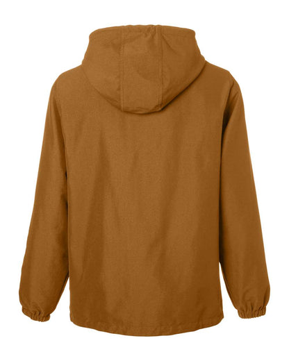 Harriton Unisex Flex Twill Hooded Jacket M73 #color_Duck Brown