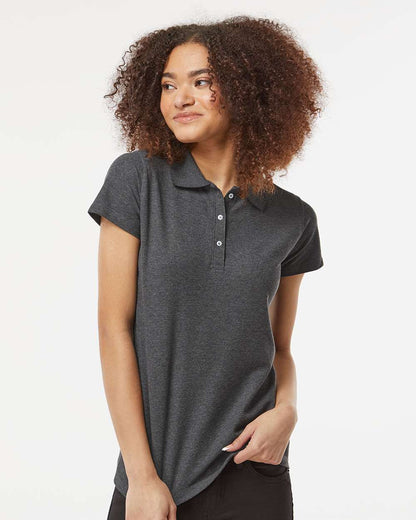 Tultex Women's 50/50 Sport Pique Polo 401 #colormdl_Heather Charcoal