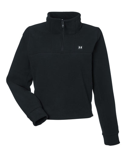Under Armour Women's Expanse Fleece Half-Zip Pullover 1387024 #color_Black/ Black