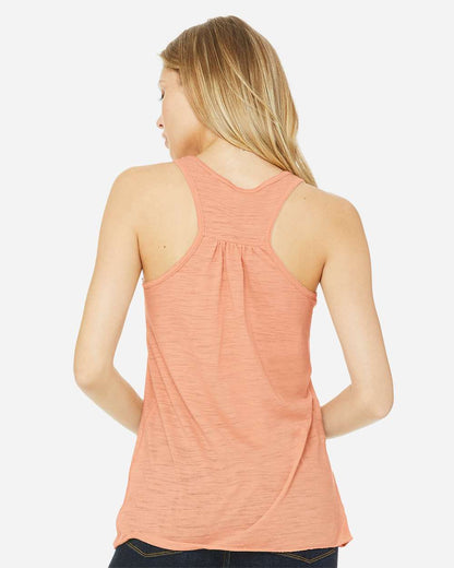 BELLA + CANVAS Women's Flowy Racerback Tank 8800 #colormdl_Peach Slub