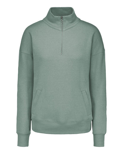 MV Sport Women's Cloud Fleece Quarter-Zip Sweatshirt W20189 #color_Greenstone