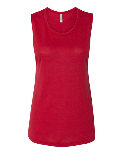 BELLA + CANVAS Women's Flowy Scoop Muscle Tank 8803 #color_Red