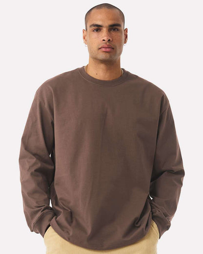 BELLA + CANVAS Unisex 7.5 oz Heavyweight Long Sleeve Tee 4651 #colormdl_Cocoa