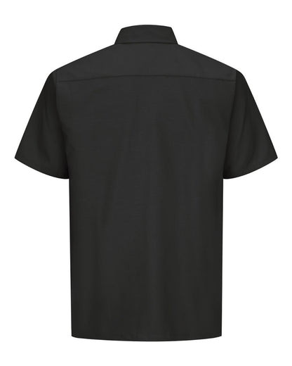 Red Kap Men's Tall Ripstop Short Sleeve Work Shirt SY60T #color_Black