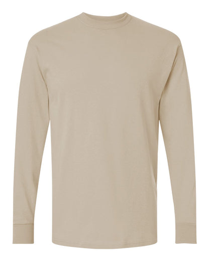 M&O Unisex Gold Soft Touch Long Sleeve T-Shirt 4820 #color_Sand
