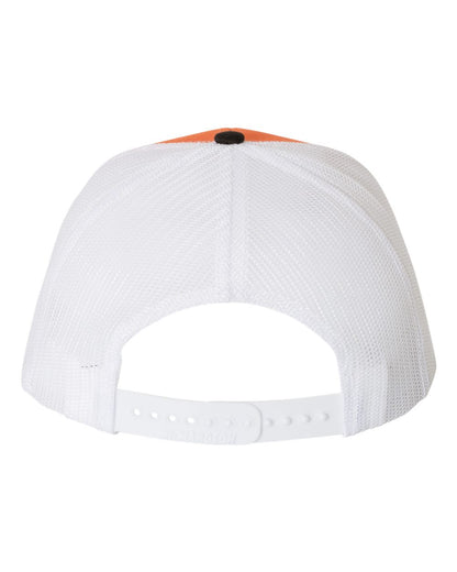 Richardson Snapback Trucker Cap 112 #color_Orange/ White/ Black