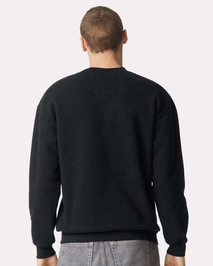 American Apparel Unisex ReFlex Fleece Crewneck Sweatshirt RF496 #colormdl_Black