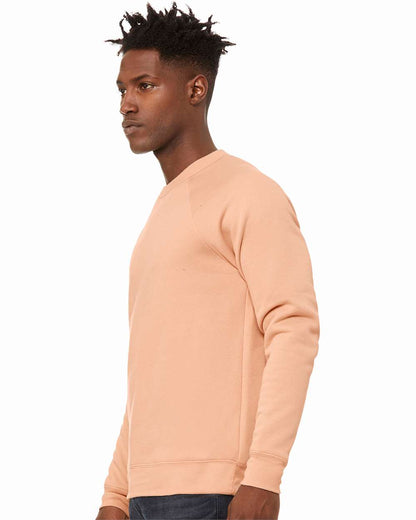 BELLA + CANVAS Sponge Fleece Raglan Crewneck Sweatshirt 3901 #colormdl_Peach