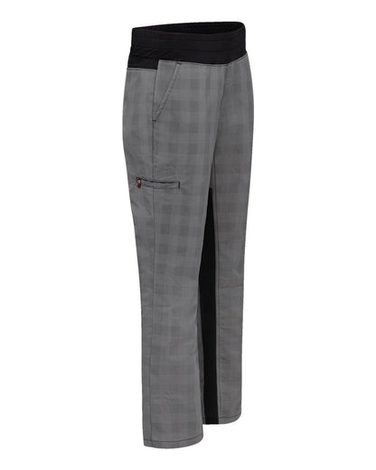 Chef Designs Women's Airflow Chef Pants 0P1W #color_Grey/ Black Plaid