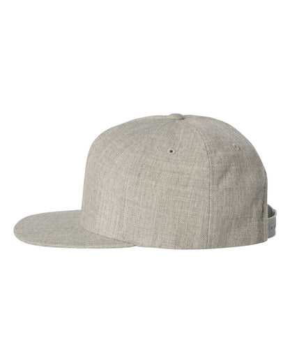 YP Classics Premium Five-Panel Snapback Cap 5089M #color_Heather Grey