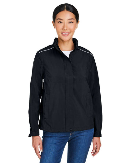 CORE365 Women's Packable Rain Jacket CE712W #colormdl_Black