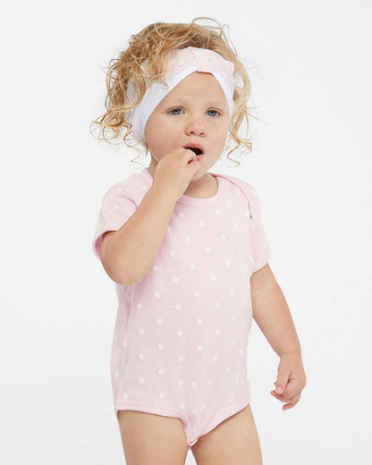 Rabbit Skins Infant Baby Rib Bodysuit 4400 #colormdl_Ballerina/ White Dot