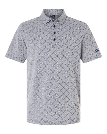 Adidas Men's Ultimate365 Jacquard Polo A2014 #color_Collegiate Navy/ White