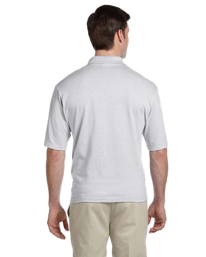 JERZEES Men's SpotShield® 50/50 Polo with Pocket 436MPR #colormdl_Ash
