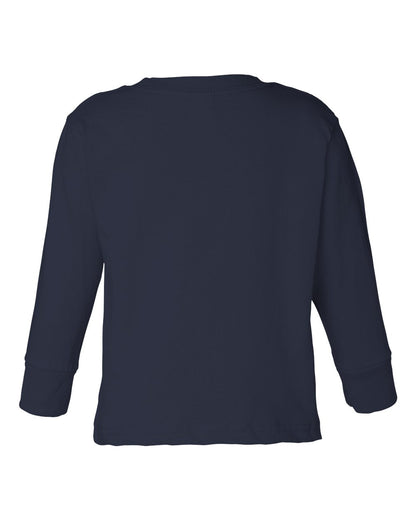 Rabbit Skins Toddler Cotton Jersey Long Sleeve Tee 3311 #color_Navy