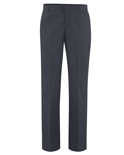 Dickies Women's Premium Flat Front Pants FP21 #color_Dark Charcoal - 37 Unhemmed