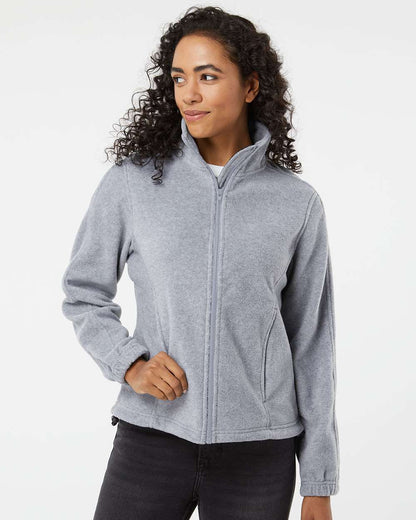 Burnside Women's Polar Fleece Full-Zip Jacket 5062 #colormdl_Heather Grey