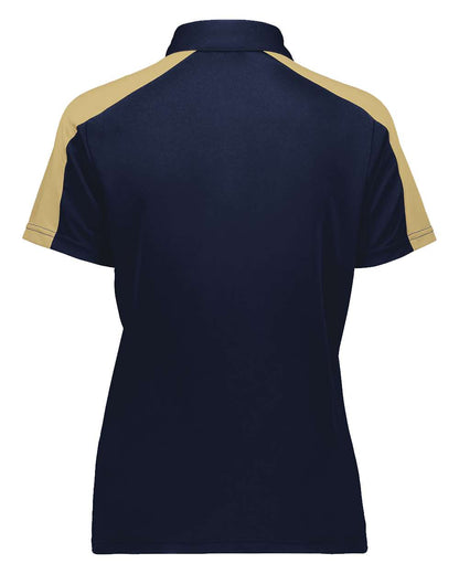 Augusta Sportswear Women's Two-Tone Vital Polo 5029 #color_Navy/ Vegas Gold