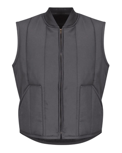 Red Kap Men's Quilted Vest VT22 #color_Charcoal