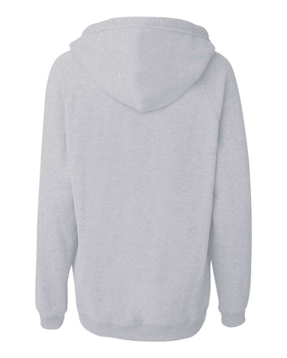 J. America Women's Sueded V-Neck Hooded Sweatshirt 8836 #color_Oxford