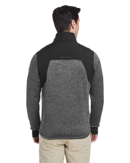 Spyder Men's Passage Sweater Jacket S17740 #colormdl_Polar Powder/ Black