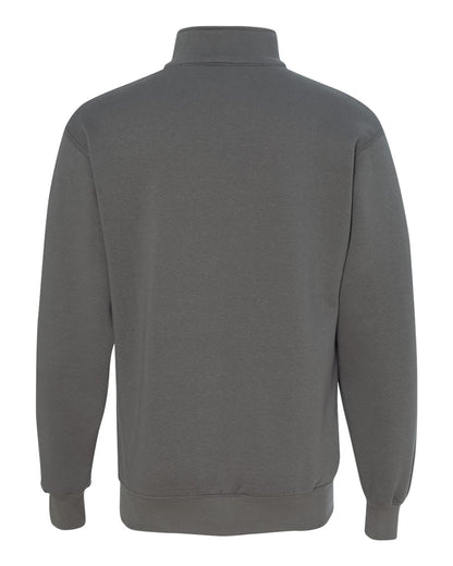 Bayside USA-Made Quarter-Zip Pullover Sweatshirt 920 #color_Charcoal