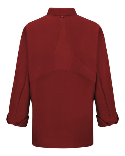 Chef Designs Women's Mimix™ Chef Coat with OilBlok 041X #color_Fireball Red