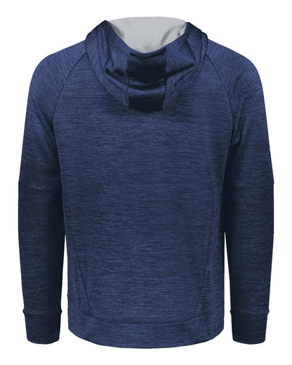 Holloway Men's All-Pro Performance Fleece Hooded Sweatshirt 223580 #color_Navy Heather/ Silver