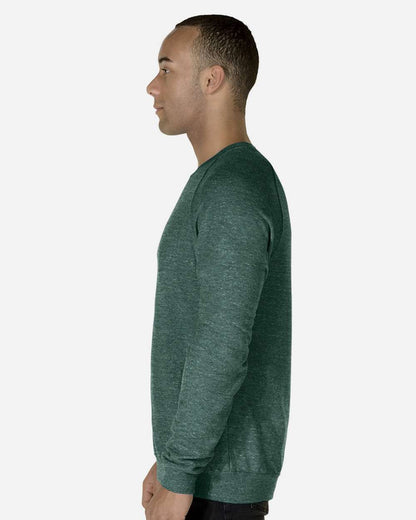 JERZEES Unisex Snow Heather French Terry Crewneck Sweatshirt 91MR #colormdl_Forest Green