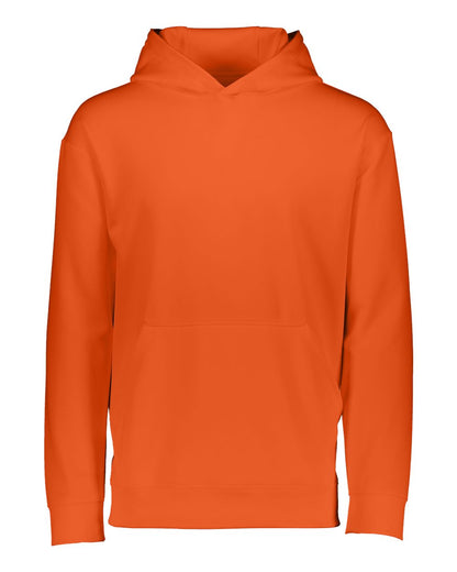 Augusta Sportswear Youth Wicking Fleece Hooded Sweatshirt 5506 #color_Orange