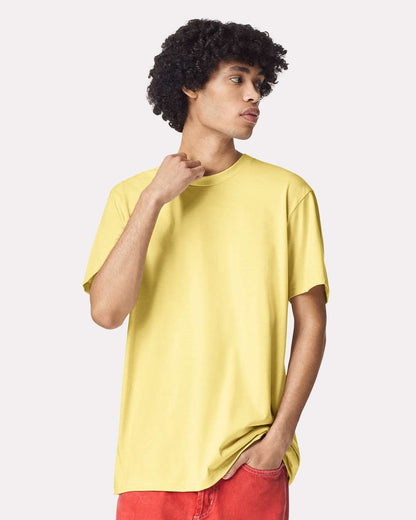 American Apparel Unisex CVC Tee 2001CVC #colormdl_Heather Panna Cotta