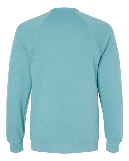 BELLA + CANVAS Sponge Fleece Raglan Crewneck Sweatshirt 3901 #color_Heather Blue Lagoon