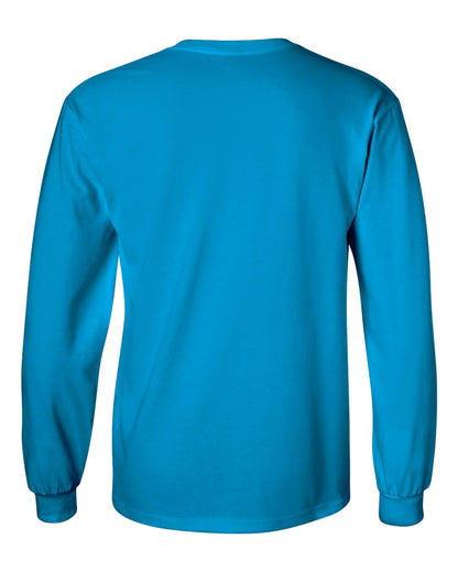 Gildan Ultra Cotton® Long Sleeve T-Shirt 2400 #color_Sapphire