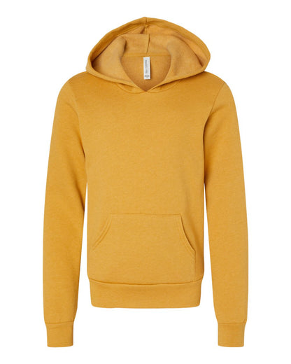 BELLA + CANVAS Youth Sponge Fleece Hoodie 3719Y #color_Heather Mustard