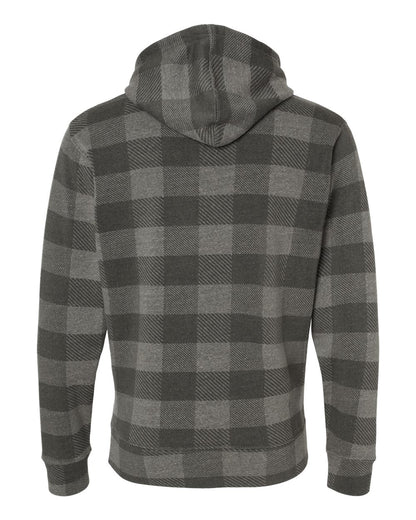 J. America Men's Triblend Fleece Hooded Sweatshirt 8871 #color_Smoke Triblend Buffalo
