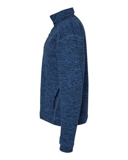 J. America Men's Cosmic Fleece Quarter-Zip Sweatshirt 8614 #color_Royal Fleck