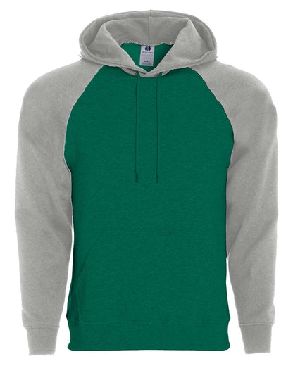 Holloway Men's Athletic Fleece Banner Hooded Sweatshirt 229179 #color_Dark Green/ Athletic Heather