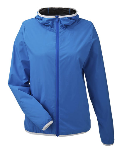 Nautica Women's Stillwater Hooded Windbreaker N17927 #color_Royal