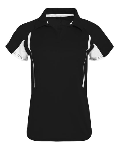 Holloway Women's Two-Tone Avenger Polo 222730 #color_Black/ White