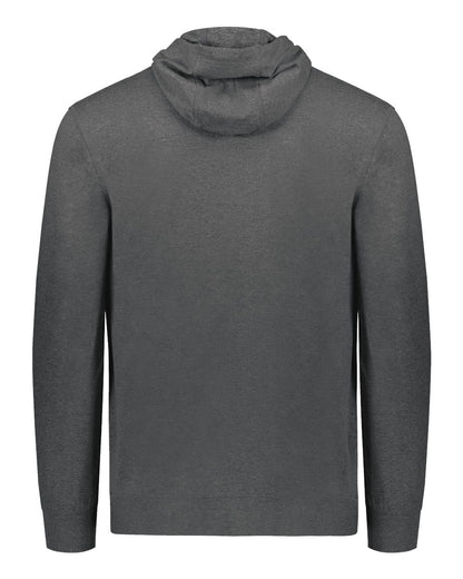 Holloway Youth Eco Revive™ Ventura Soft Knit Hooded Sweatshirt 222698 #color_Carbon Heather