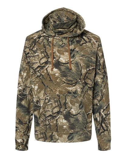 J. America Men's Gaiter Fleece Hooded Sweatshirt 8879 #color_Outdoor Camo